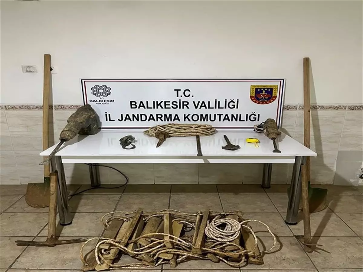 Bandırma'da Kaçak Kazı Yapan Şüpheli Gözaltına Alındı