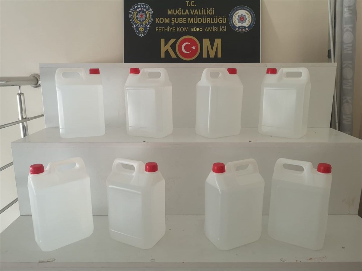 Fethiye\'de 140 Litre Etil Alkol Ele Geçirildi