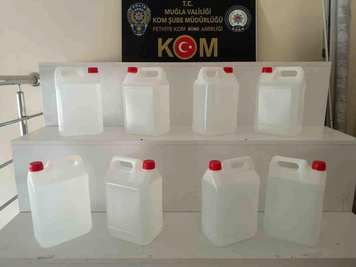 Fethiye\'de 140 Litre Etil Alkol Ele Geçirildi