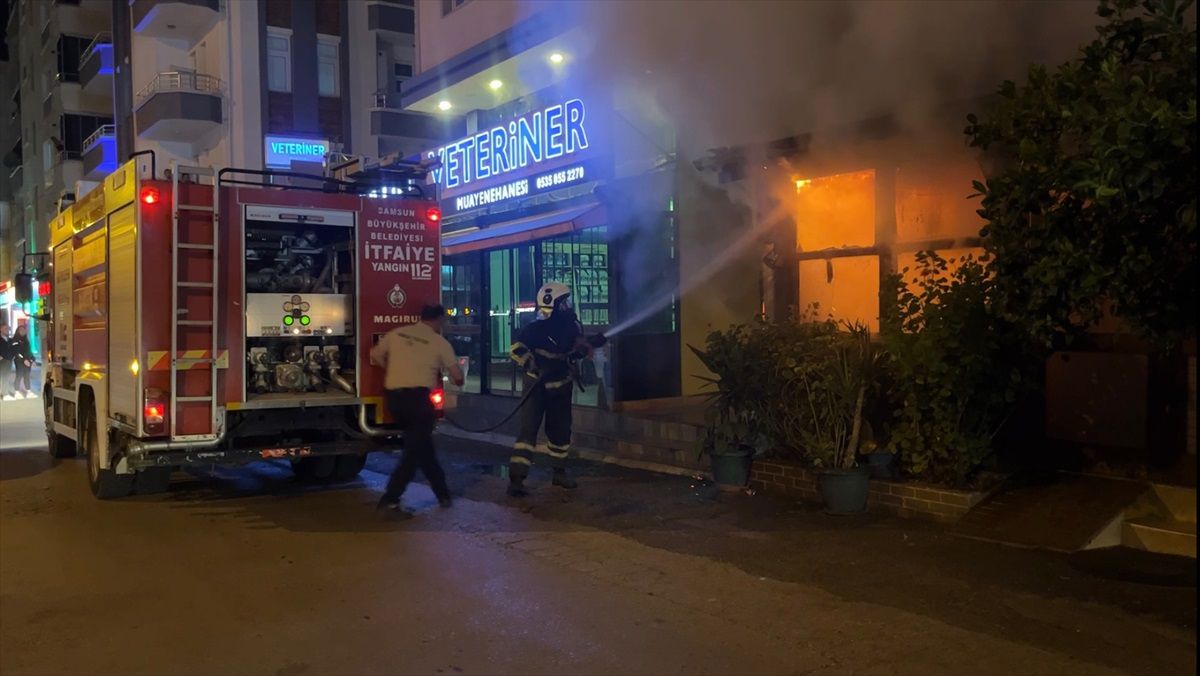 Samsun\'da restoranda çıkan yangın söndürüldü