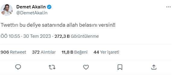 Twitter'a yapılan değişikliklere sinirlenen Demet Akalın Elon Musk'a beddua etti