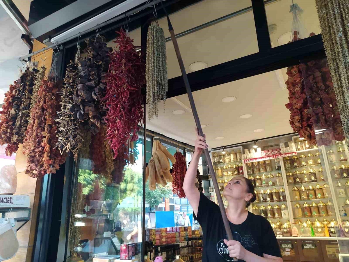 Eskişehir\'de Vatandaşlar Sebzeleri Kurutmaya Başladı