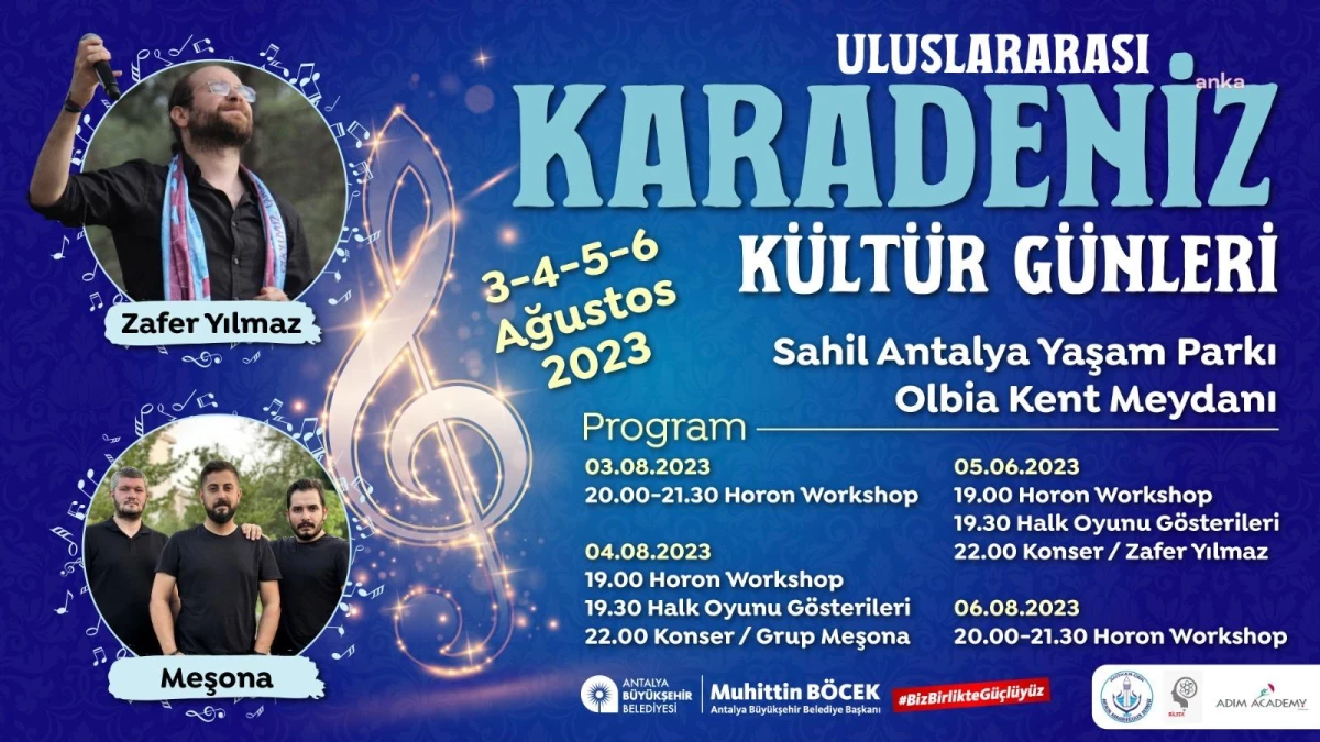 Antalya Büyükşehir Belediyesi Uluslararası Karadeniz Kültür Günleri düzenliyor