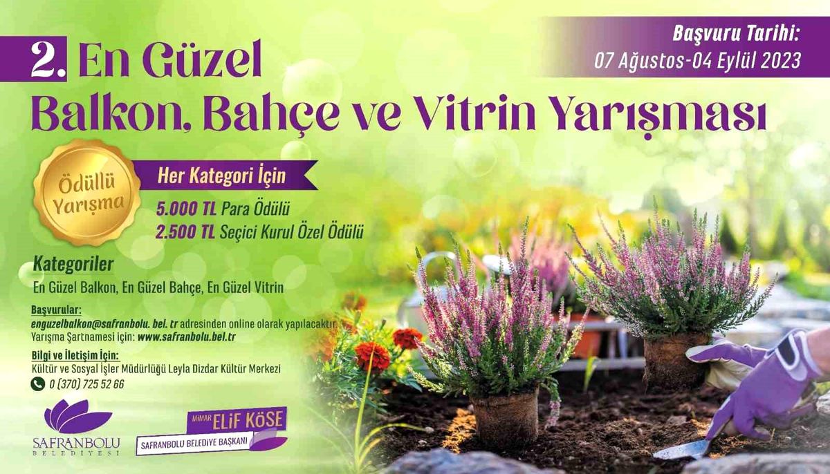 Safranbolu\'da 2. En Güzel Balkon, Bahçe ve Vitrin Yarışması Başlıyor