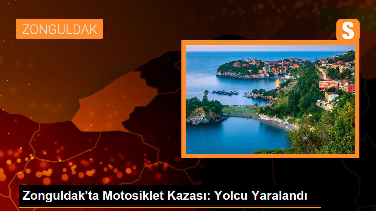 Zonguldak\'ta motosiklet otomobile çarptı, yolcu yaralandı