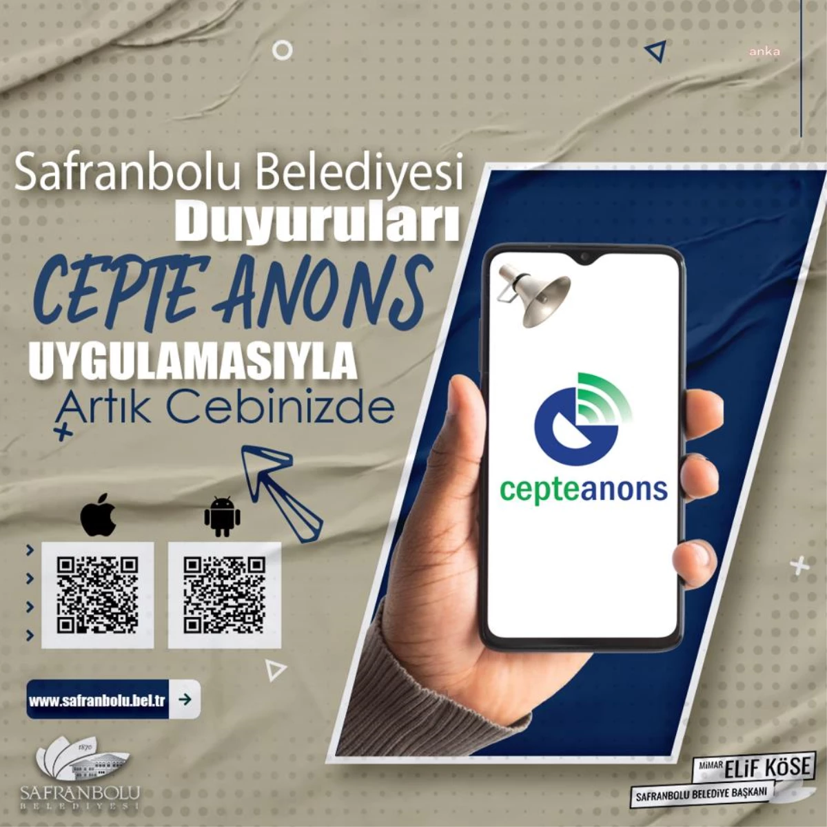 Safranbolu Belediyesi, Cep Telefonlarına İndirilebilen Cepte Anons Sistemi Uygulamasıyla Duyuruları Taşıyor