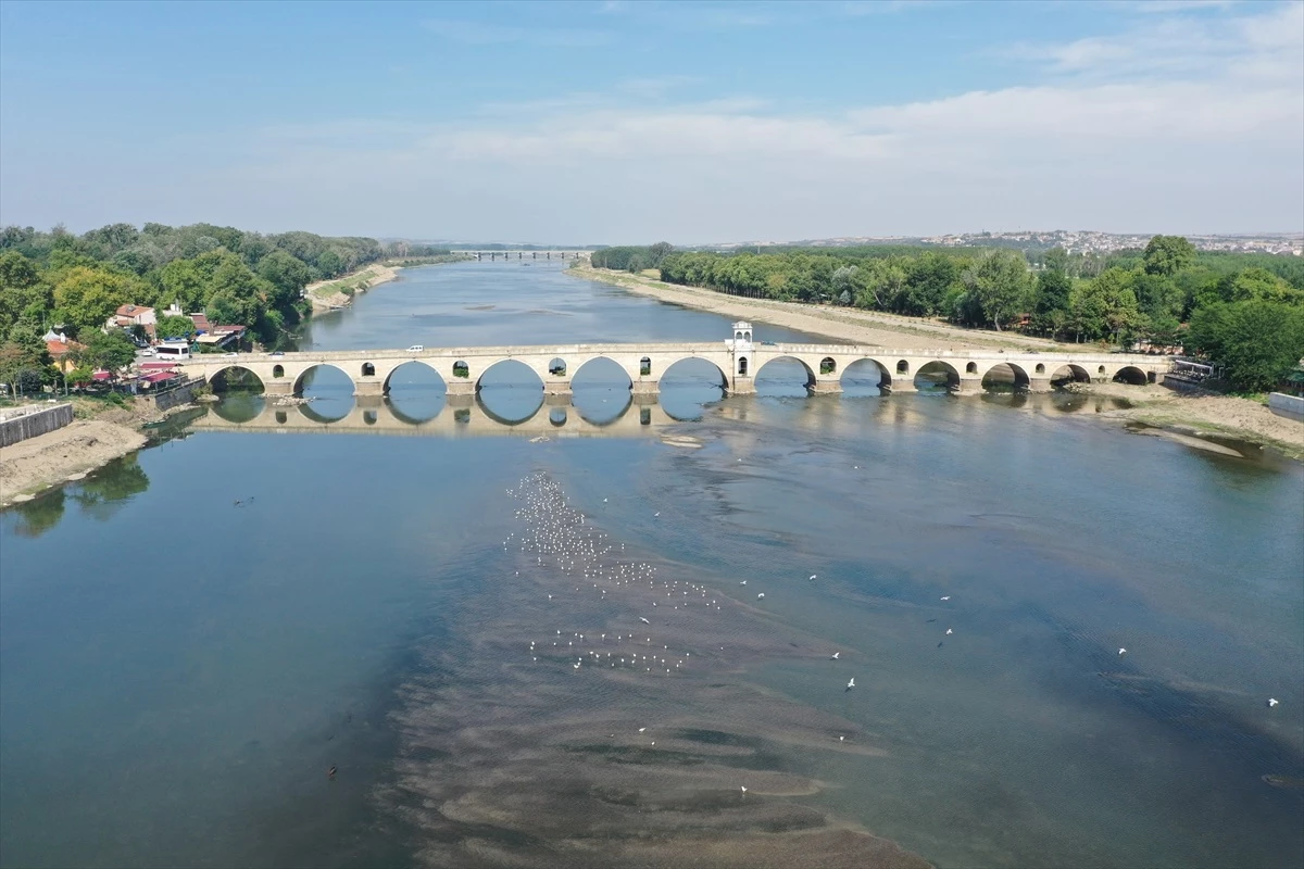 Edirne\'de Meriç ve Tunca Nehirlerinin Su Seviyeleri Düşüyor
