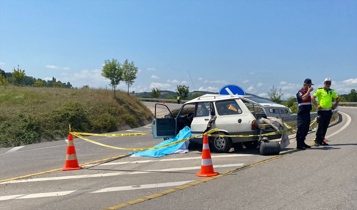 Sinop\'ta refüje çarpan otomobilin sürücüsü öldü
