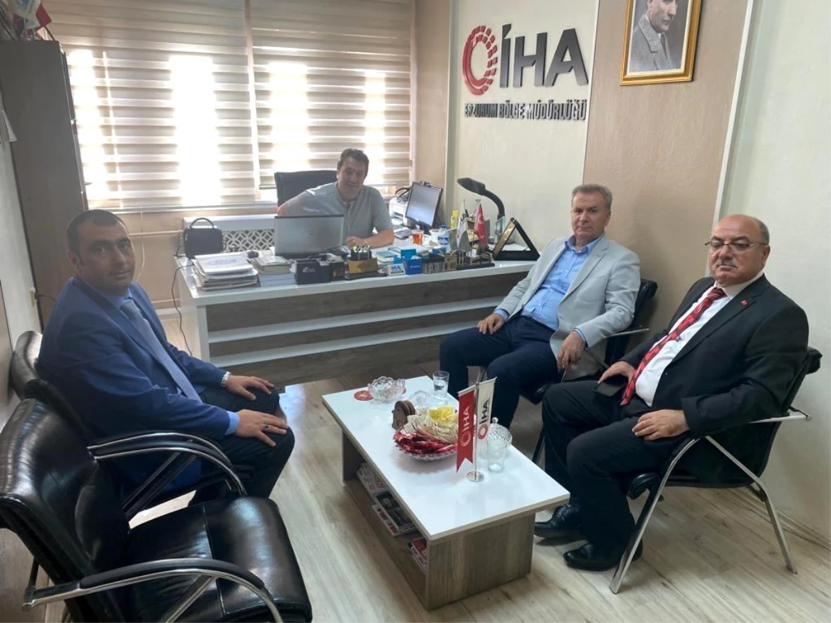 Hak-Sen Konfederasyonu Genel Başkanı Ayhan Çivi İHA Erzurum Bölge Müdürlüğünü ziyaret etti