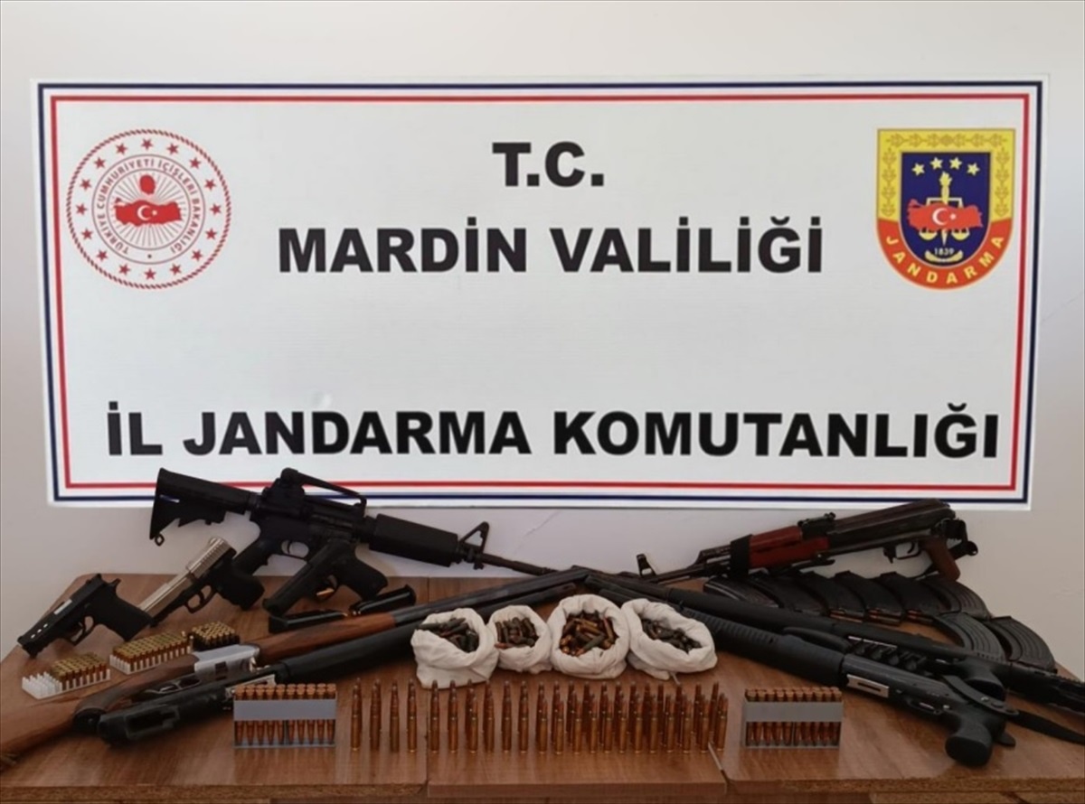 Mardin\'de iki evde silah ve fişek ele geçirildi