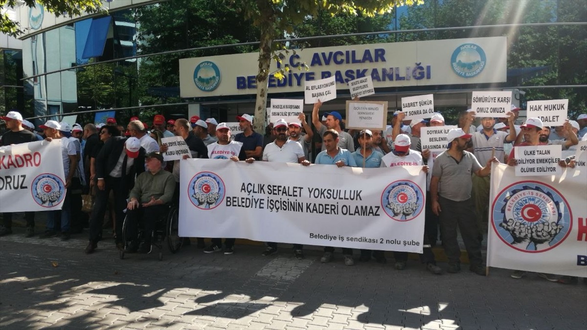 Avcılar Belediyesi Çalışanları Ücret İyileştirme Talebiyle Eylem Yaptı