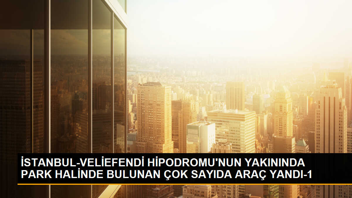 İSTANBUL-VELİEFENDİ HİPODROMU\'NUN YAKININDA PARK HALİNDE BULUNAN ÇOK SAYIDA ARAÇ YANDI-1