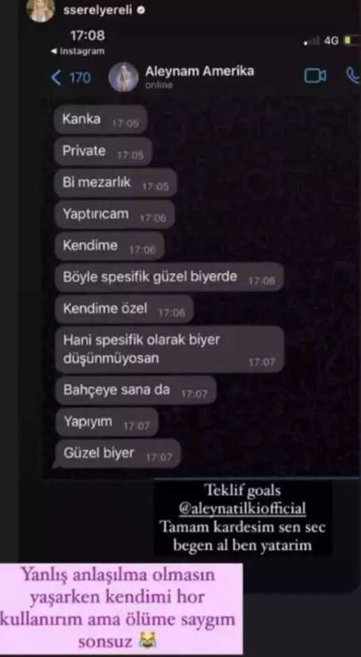 Serel Yereli Aleyna Tilki'yi ifşa etti! Özel mezarlık detayı olay oldu