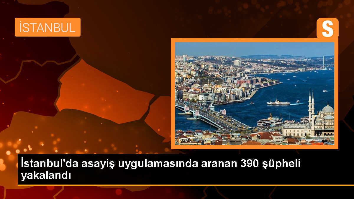 İstanbul\'da yapılan asayiş uygulamasında 390 şüpheli yakalandı