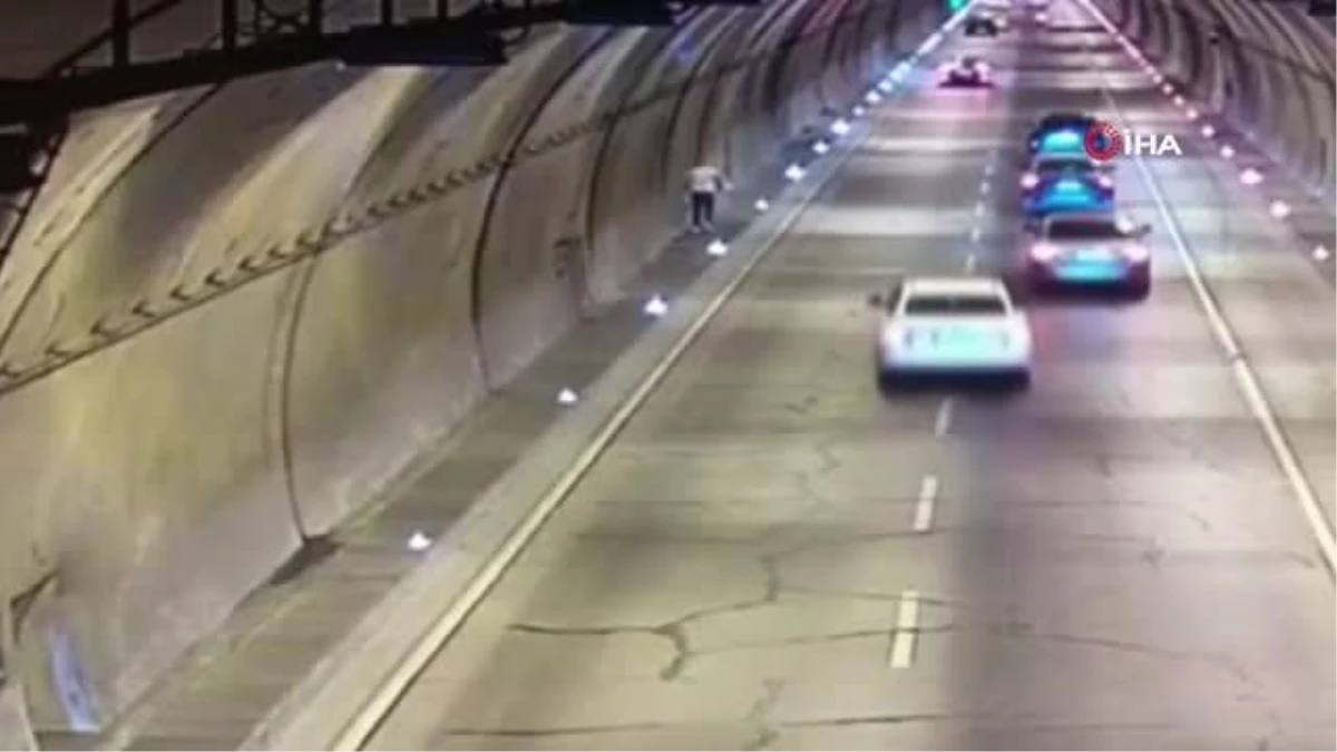 Şişli Bomonti Tüneli\'nde kalp krizi geçiren adam hayatını kaybetti...O anlar kamerada