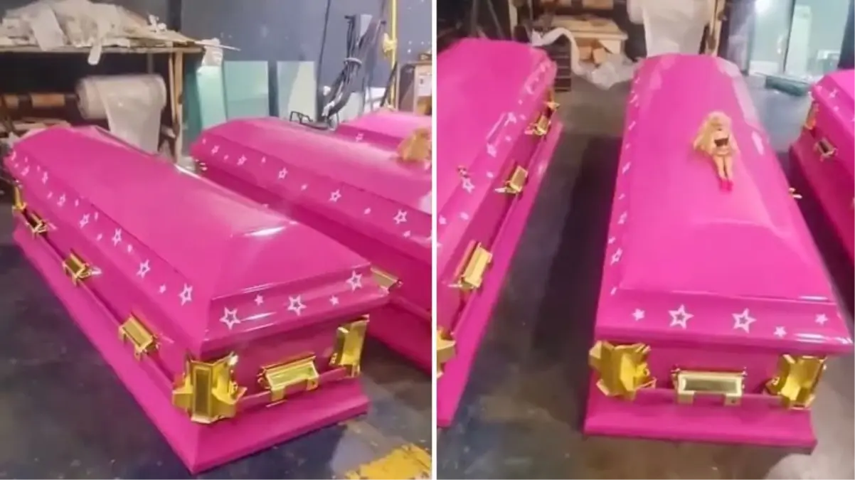 Barbie çılgınlığı sınır tanımadı! Pembe tabutlar piyasaya sürüldü