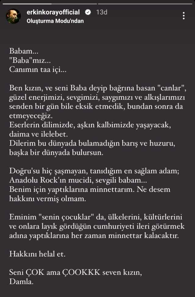 Erkin Koray'ın ölümünün ardından acılı kızından ilk sözler: Eserlerin dilimizde, aşkın kalbimizde yaşayacak