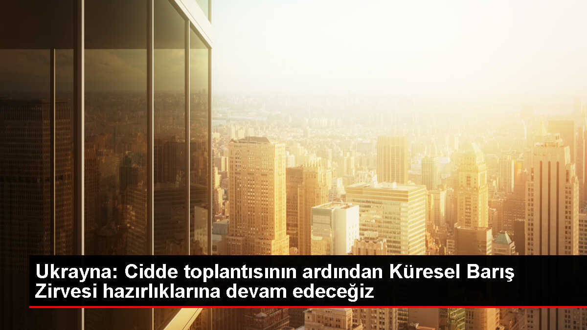 Cidde Ukrayna Devlet Başkanlığı Ofisi Başkanı: Cidde toplantısı barış ...