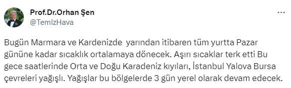 Vatandaşlar rahat nefes alacak! Bu gece saatlerinde Eyyam-ı Bahur gidiyor, 3 gün sürecek yağış geliyor Vatandaşlar rahat nefes alacak! Bu gece saatlerinde Eyyam-ı Bahur gidiyor, 3 gün sürecek yağış geliyor