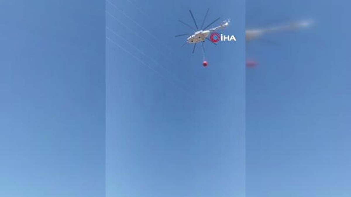 Vatandaştan yangın söndürme helikopterine övgü