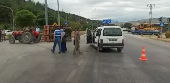 Amasya'da hafif ticari araç ile traktör çarpıştı: 2'si çocuk 5 kişi yaralandı