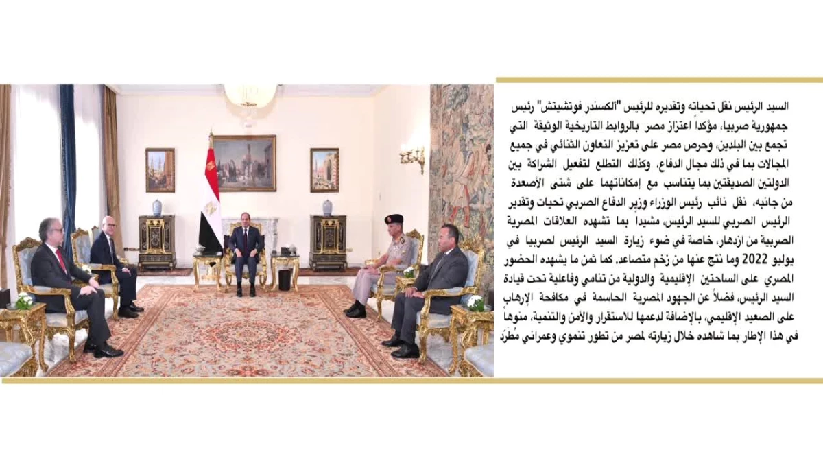 Mısır ve Sırbistan ikili ilişkiler ve askeri işbirliğini görüştü