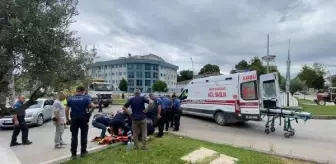 Erbaa'da otomobilin motosiklete çarptığı kaza