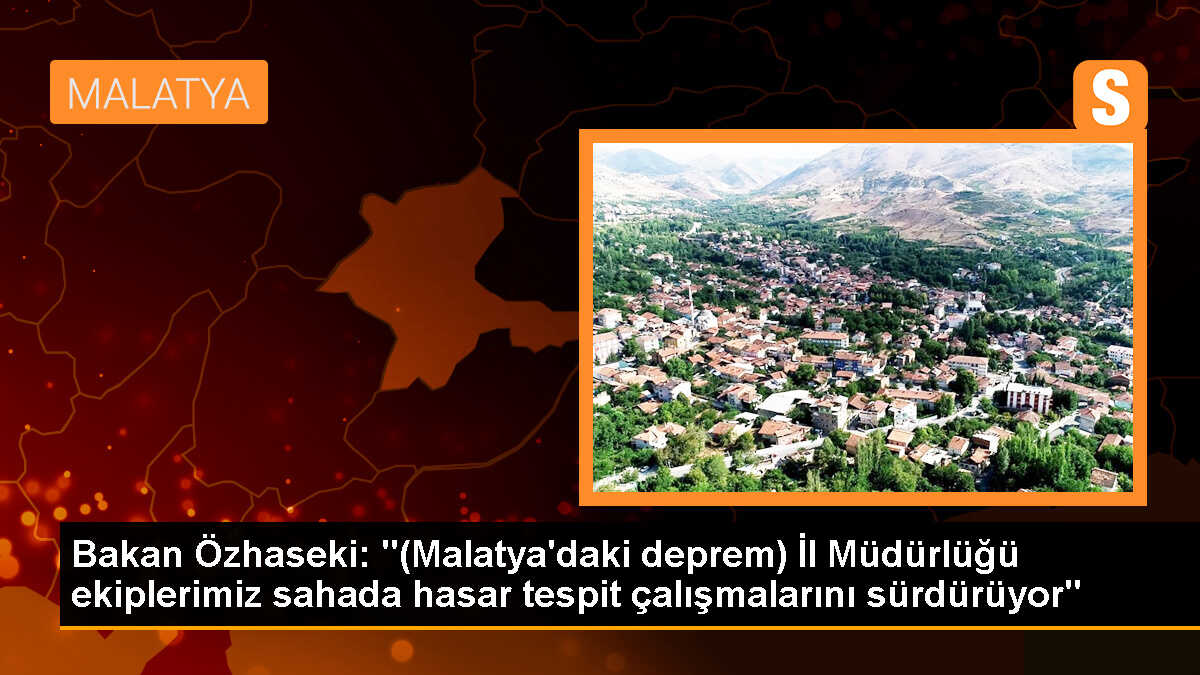Malatya Yeşilyurt\'ta meydana gelen 5,3 büyüklüğündeki depremde hasar tespit çalışmaları sürüyor