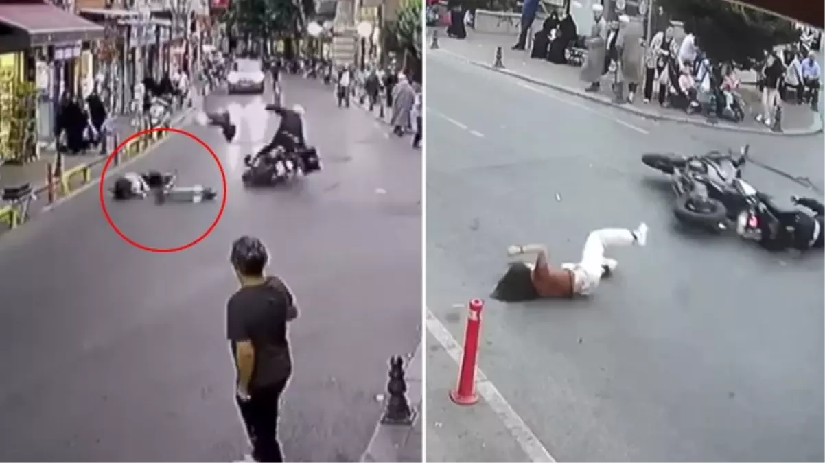 Motosiklet ve skuter kafa kafaya çarpıştı: 2 çocuk yaralandı