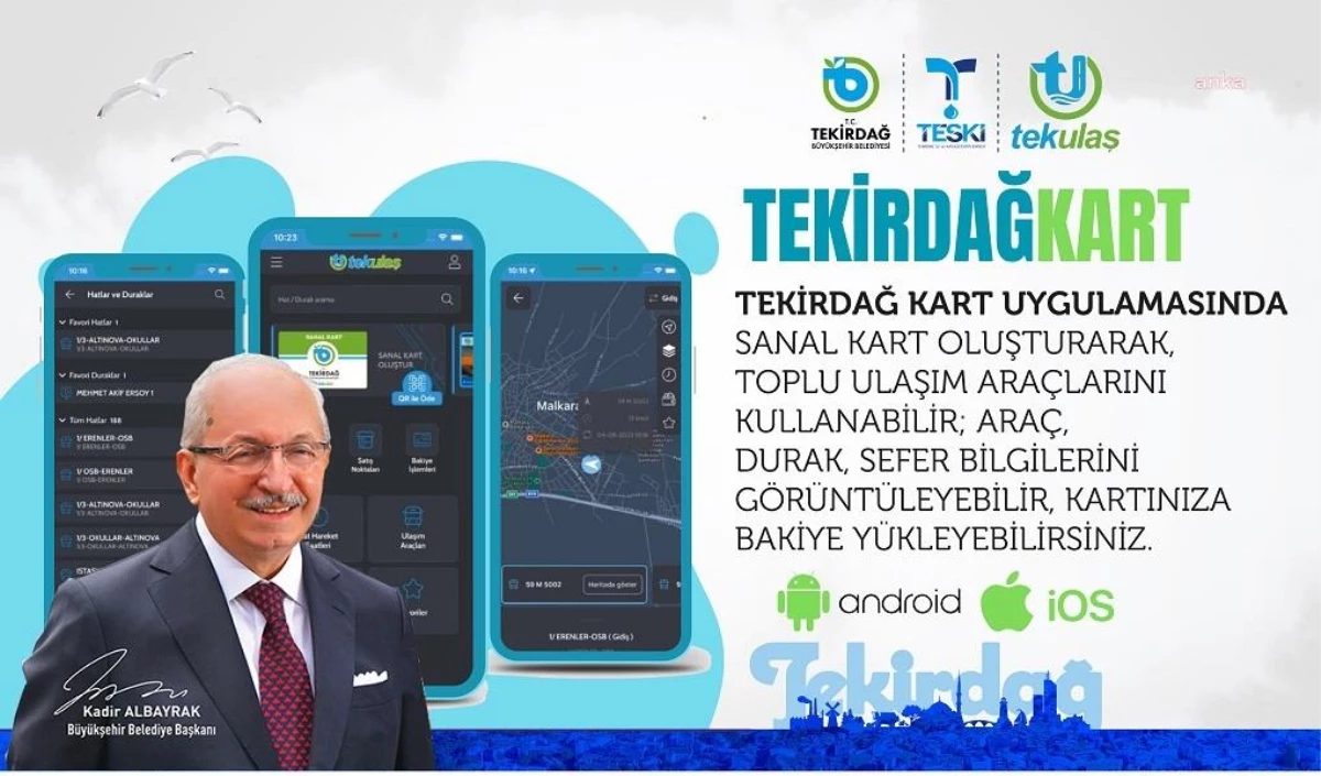 Tekirdağ Büyükşehir Belediyesi, Tekirdağ Kart Mobil Uygulamasını Vatandaşların Hizmetine Sundu