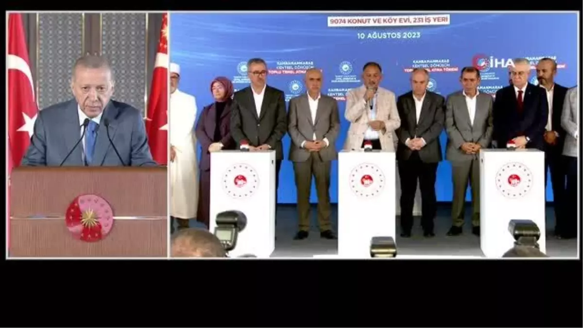 Cumhurbaşkanı Erdoğan startı verdi, Kahramanmaraş\'ta ilk temeller atıldı