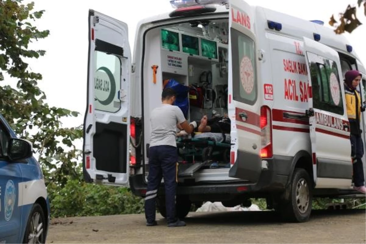 Trabzon\'da kamyonet fındık bahçesine yuvarlandı: 2 yaralı