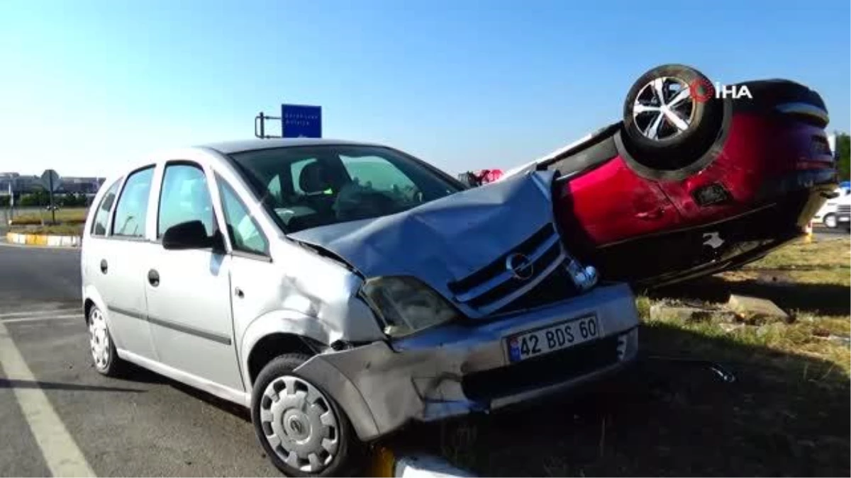 Konya\'da iki otomobil çarpıştı: 6 yaralı