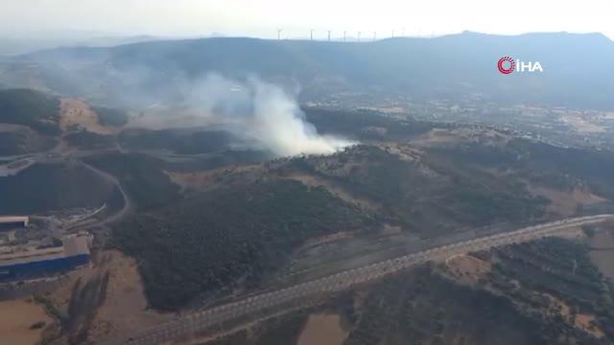 İzmir Aliağa\'da çıkan makilik yangını kontrol altına alındı