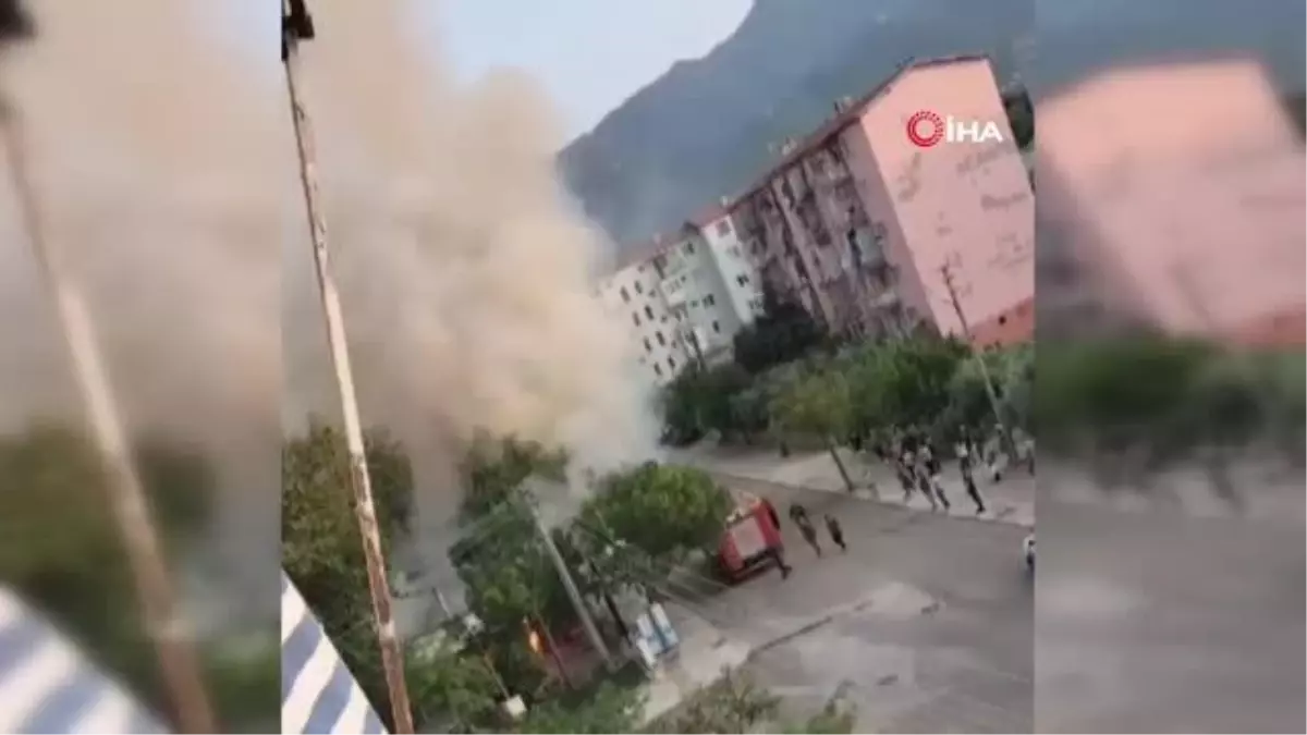 Denizli'de alevlere teslim olan iş yeri kullanılmaz hale geldi