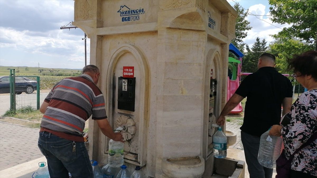 Keşan\'daki ücretsiz çeşme sembolik olarak ücretlendirildi