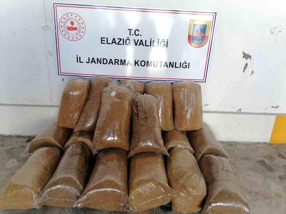 Elazığ\'da 114 kilo kıyılmış tütün ele geçirildi