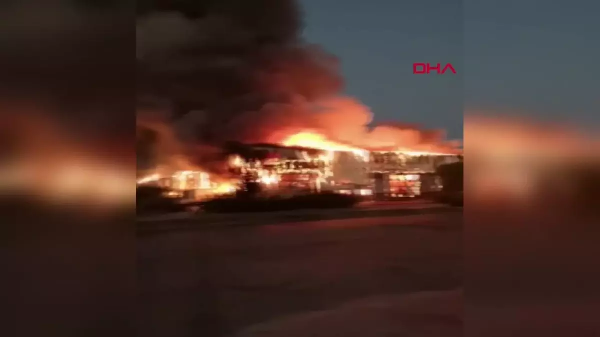 Antalya\'da Organize Sanayi Bölgesindeki Gıda Fabrikasında Yangın