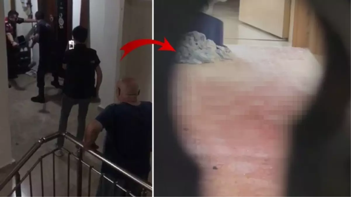 Cinnet evi kapı deliğinden görüntülendi! Mavi leğen ve yerdeki izler dikkatlerden kaçmadı