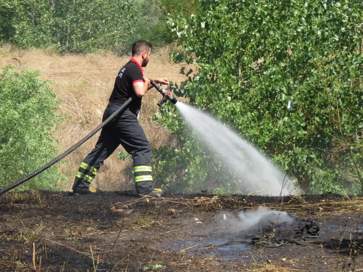Lüleburgaz'da ağaçlık alanda çıkan yangın söndürüldü