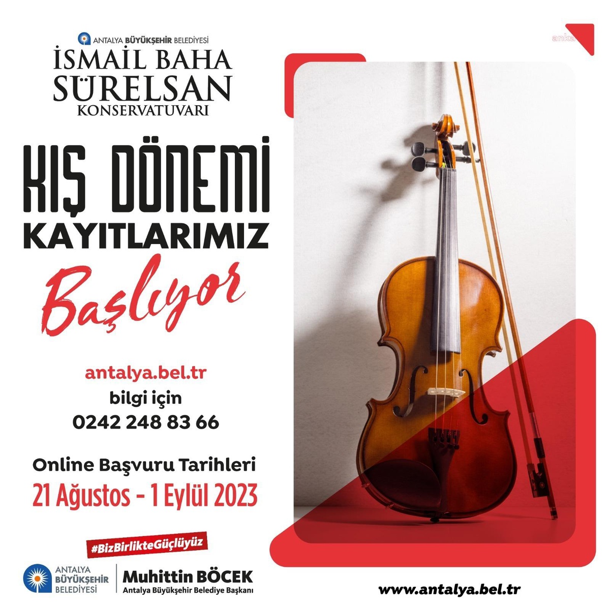 Antalya Büyükşehir Belediyesi İsmail Baha Sürelsan Konservatuvarı Kış Dönemi Kayıtları Başlıyor