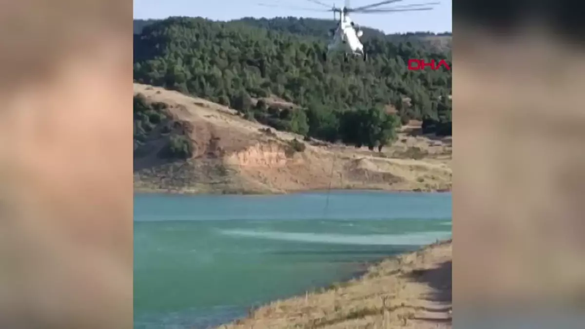 Afyonkarahisar\'ın Dinar ilçesinde çıkan orman yangını havadan ve karadan müdahaleyle söndürüldü