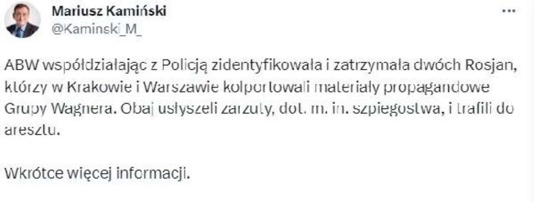 Polonya\'da Wagner Grubu propagandası yapan iki Rus gözaltına alındı