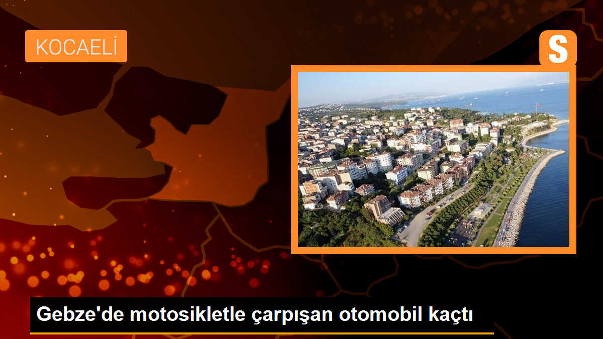 Gebze\'de motosikletle çarpışan otomobilin kaçtığı kaza anı güvenlik kamerasında