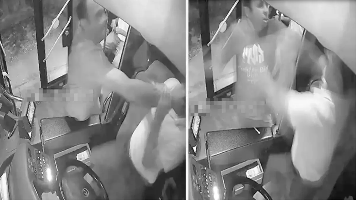 Özel halk otobüsü şoförü yolcunun saldırısına uğradı