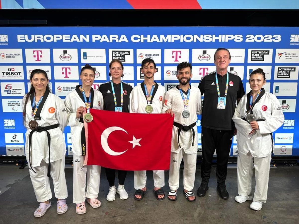 Hollanda\'da düzenlenen Avrupa Paralimpik Şampiyonası\'nda Türk tekvandocular altın, gümüş ve bronz madalyalar kazandı