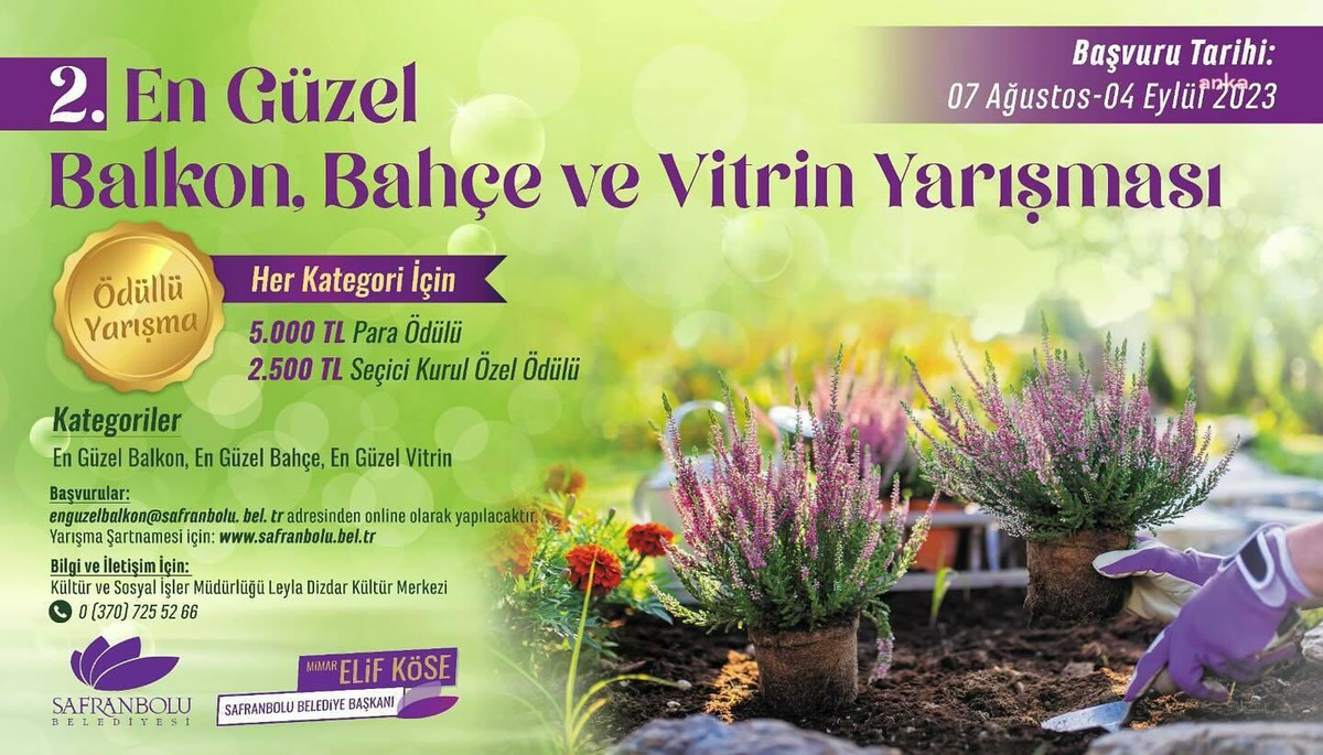 Safranbolu Belediyesi\'nin \'2. En Güzel Balkon, Bahçe ve Vitrin Yarışması\' Başvuruları Devam Ediyor