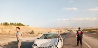 Sivas'ta büyükbaş hayvana çarpan otomobilin sürücüsü darbedildi