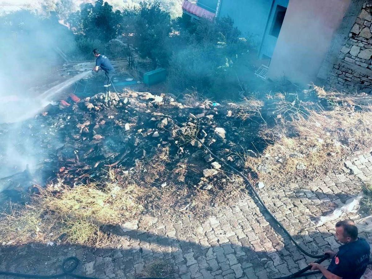 Belen ilçesinde çöp yangını söndürüldü