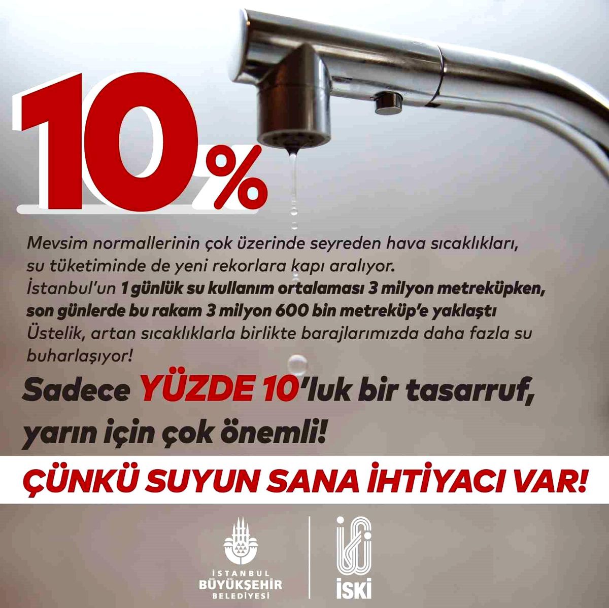 İstanbul\'da Su Tasarrufu Çağrısı